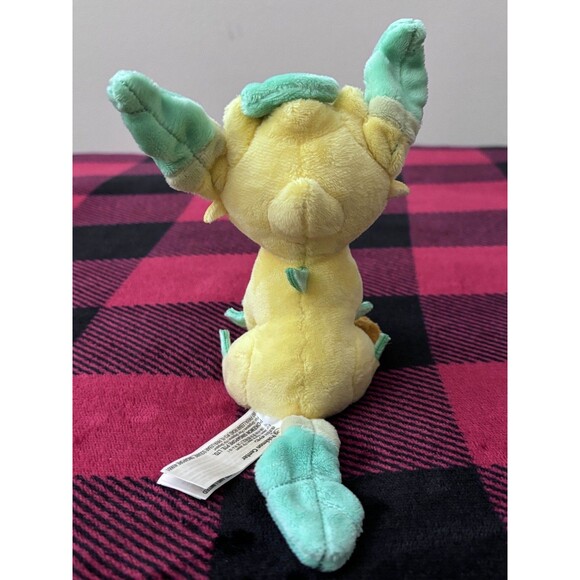 Pokemon Center Leafeon Plush 6" Sitting Cuties Cute Eeveelution Pokemon Fit - Picture 3 of 8